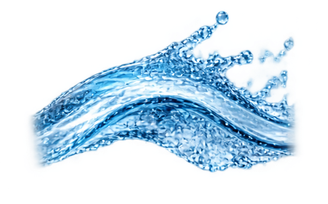 Flowing water form illustrating nature-inspired movement
