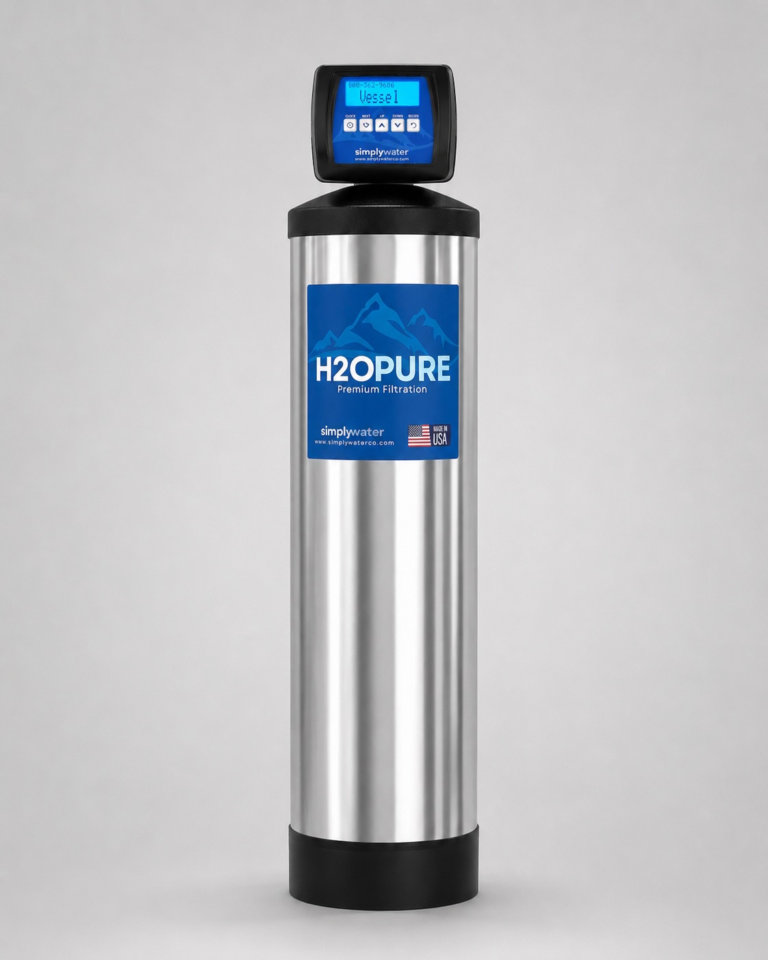 Simply Water H2OPURE whole-home filtration system.